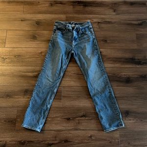 GAP blue high rise straight jeans with Washwell